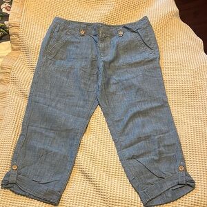 LOFT Denim Blue Modern Crop Pants